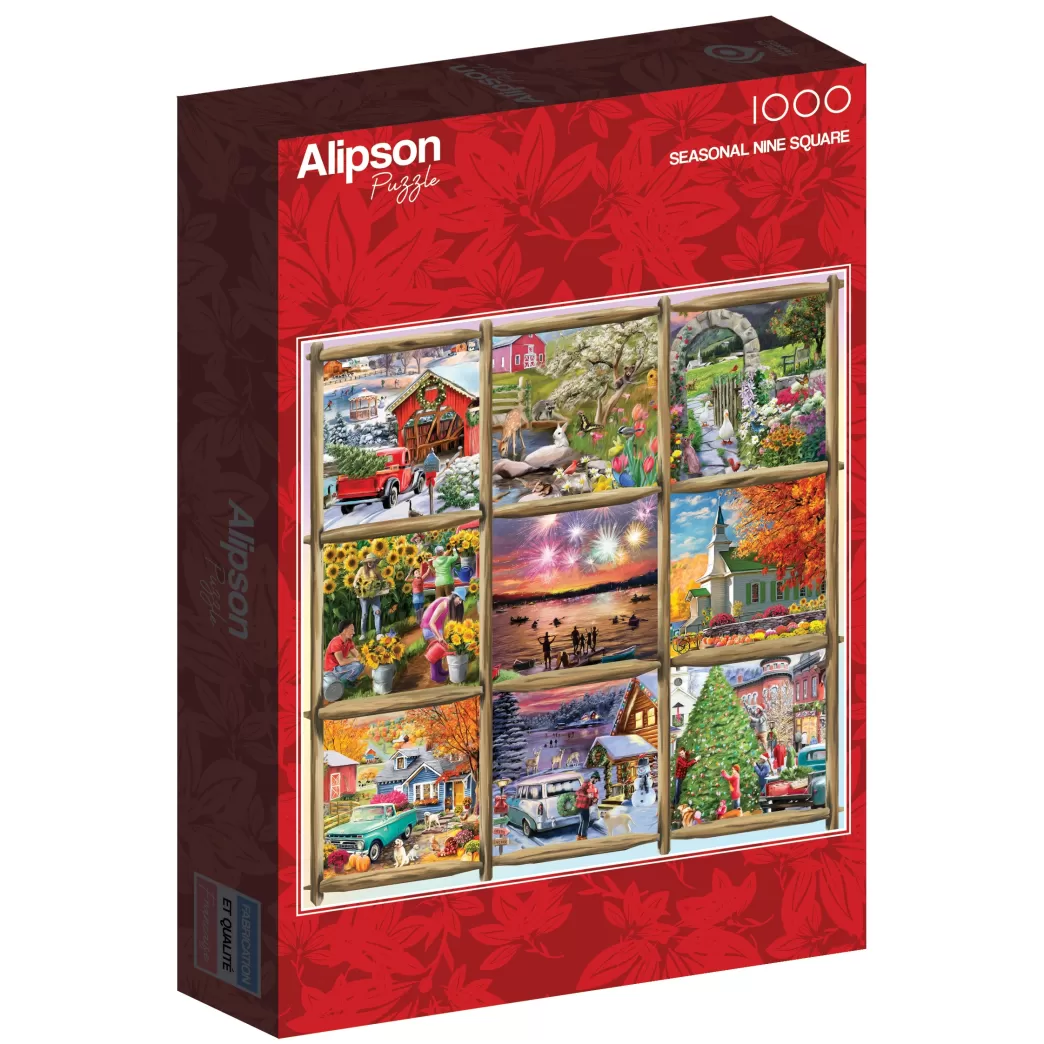 Alipson Collage Puzzels>: Seasonal Nine Square (1000) Vierkante Puzzel