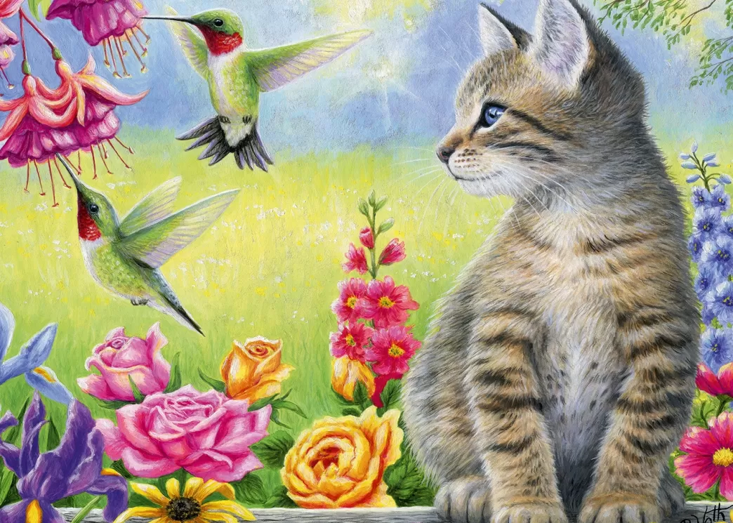 Alipson Kattenpuzzels>: Tabitha's Garden (500) Kattenpuzzel