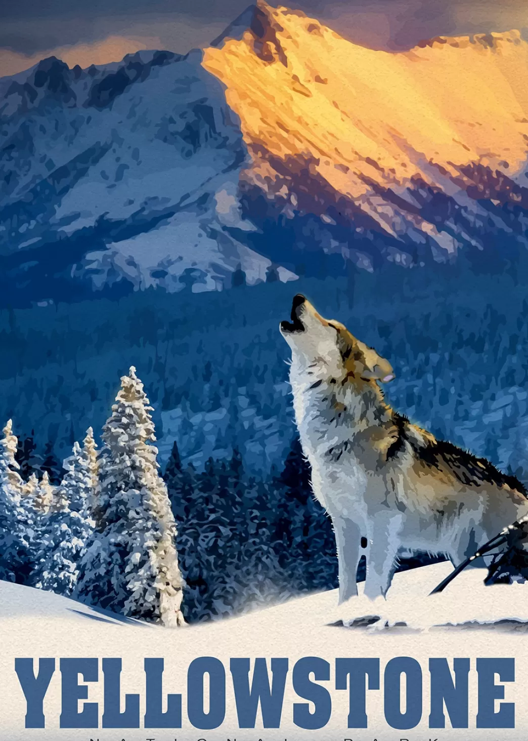 Alipson Wolvenpuzzels>: Yellowstone Wolf (500) Verticale Puzzel