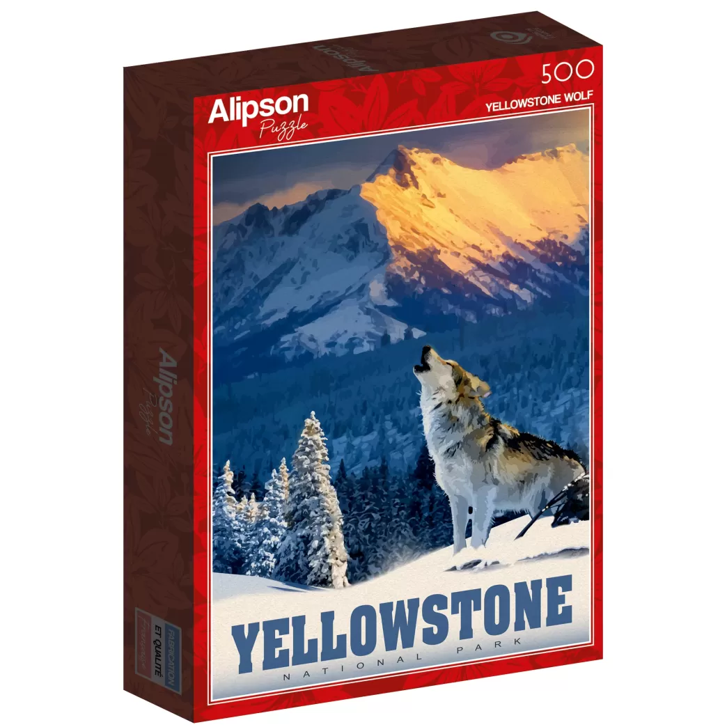 Alipson Wolvenpuzzels>: Yellowstone Wolf (500) Verticale Puzzel