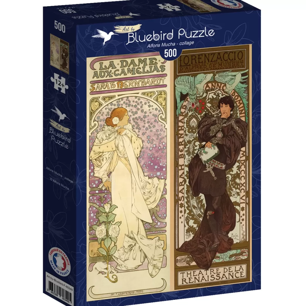 Bluebird Collage Puzzels>Art By : Alfons Mucha Collage (500) Verticale Puzzel