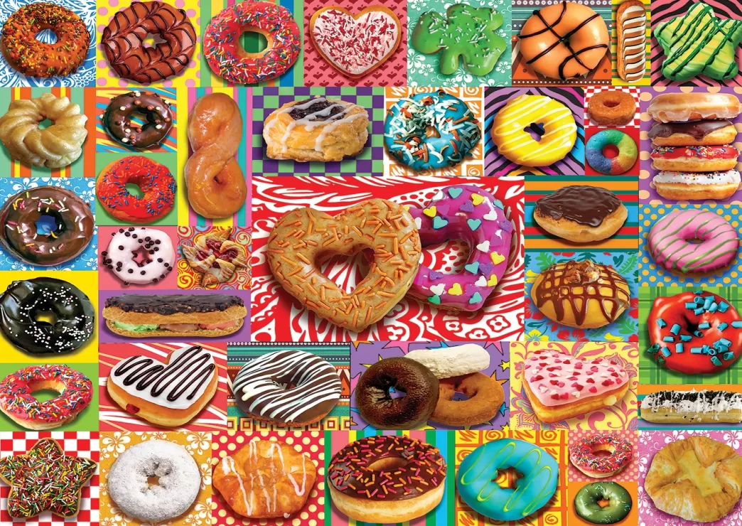 Art Puzzle Collage Puzzels>: Doughtnuts (500) Legpuzzel