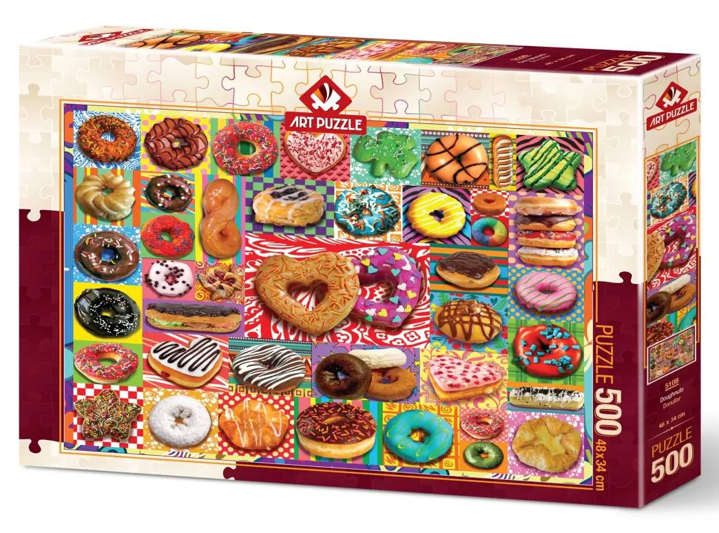 Art Puzzle Collage Puzzels>: Doughtnuts (500) Legpuzzel