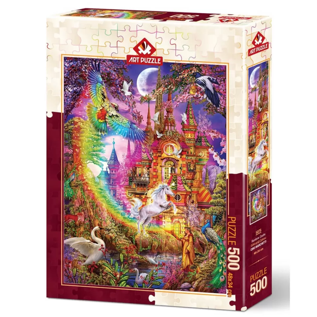 Art Puzzle Fantasy Puzzels>: Rainbow Castle - Ciro Marchetti (500) Fantasy Puzzel