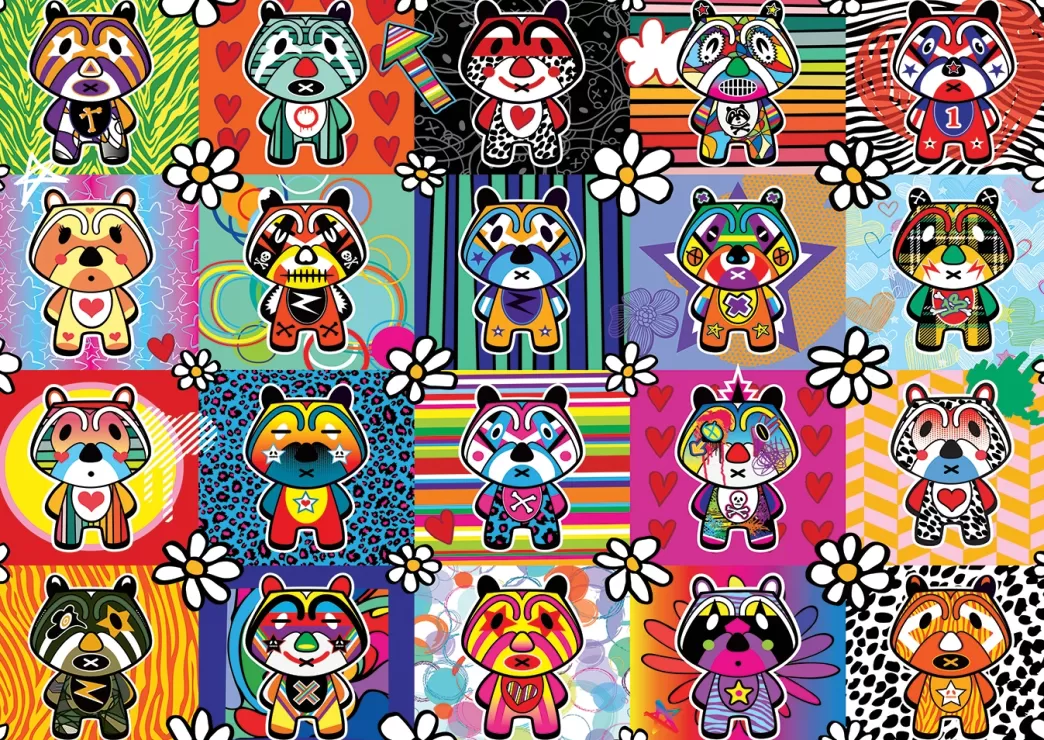 Art Puzzle Collage Puzzels>: Tantan And Momo (500) Legpuzzel