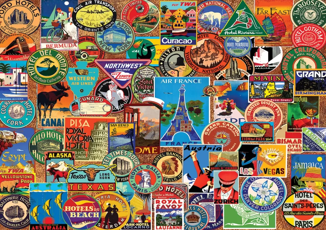 Art Puzzle Collage Puzzels>: World Traveler (1500) Legpuzzel