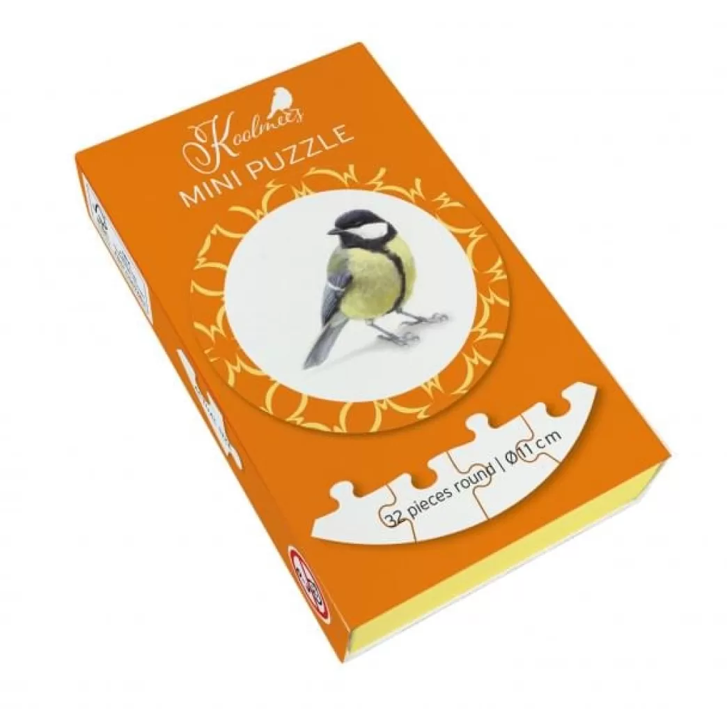 Bekking & Blitz Vogelpuzzels>Bekking En Blitz: Koolmees (32) Ronde Minipuzzel
