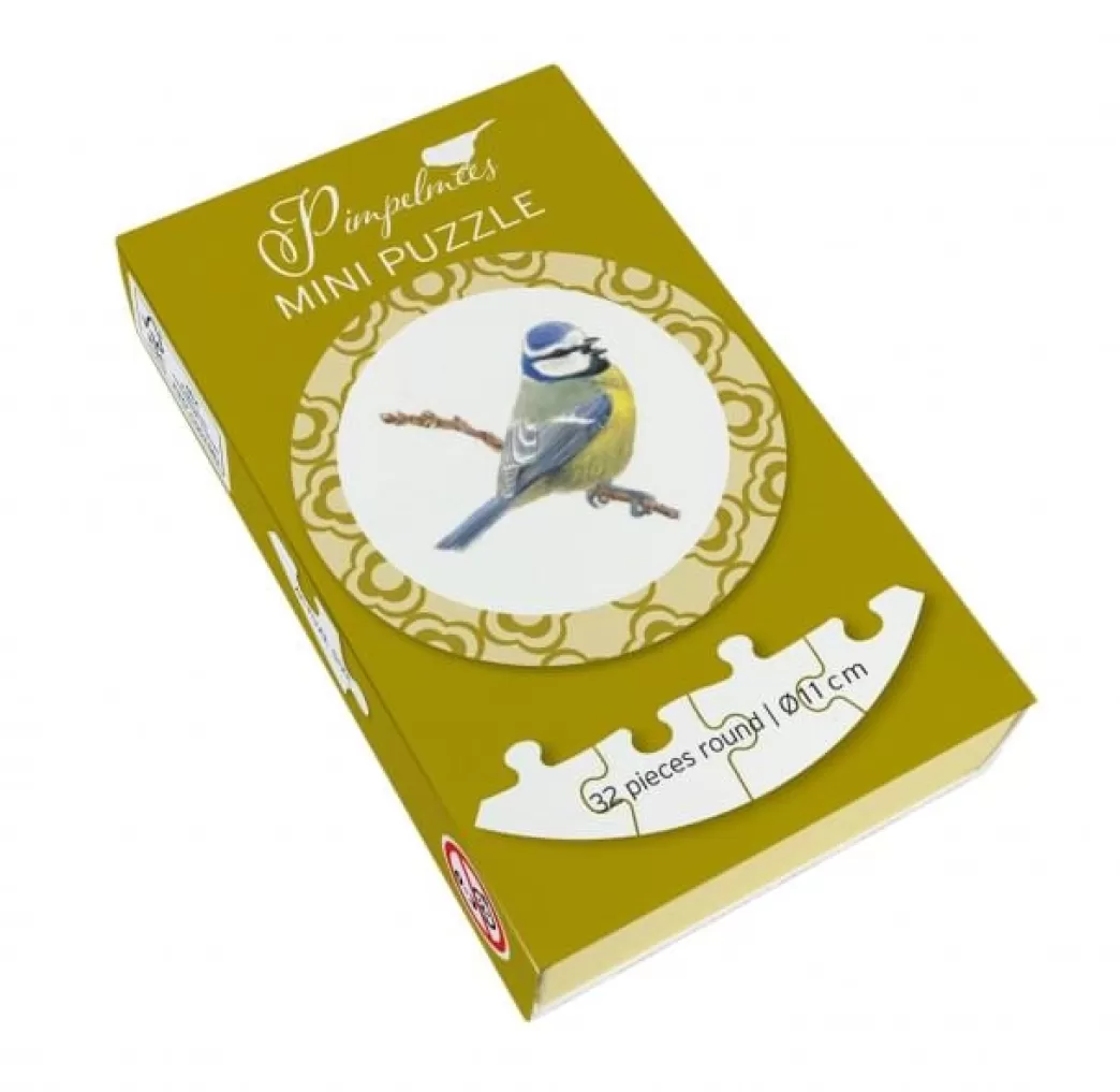 Bekking & Blitz Vogelpuzzels>Bekking En Blitz: Pimpelmees (32) Ronde Minipuzzel