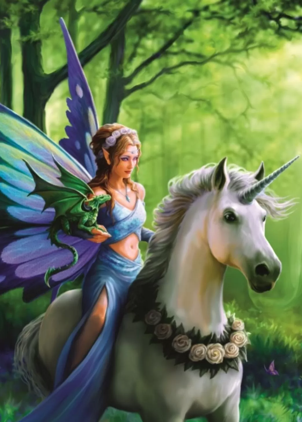 Bluebird Fantasy Puzzels>: Anne Stokes - Realm Of Enchantment (1500) Fantasypuzzel