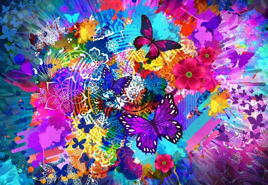 Bluebird Vlinderpuzzels>: Flowers And Butterflies (1000) Legpuzzel