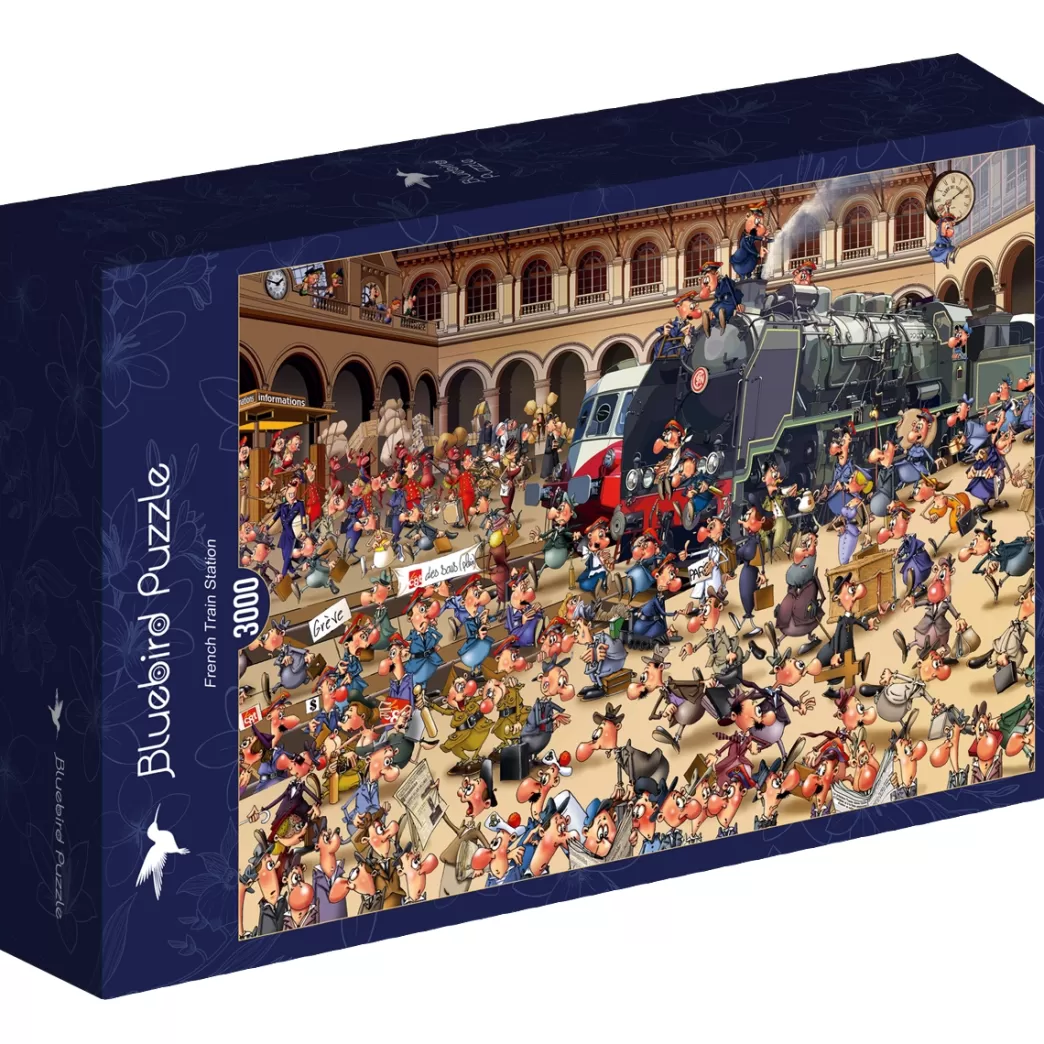 Bluebird Treinpuzzels>: French Train Station - Francois Ruyer (3000) Treinpuzzel