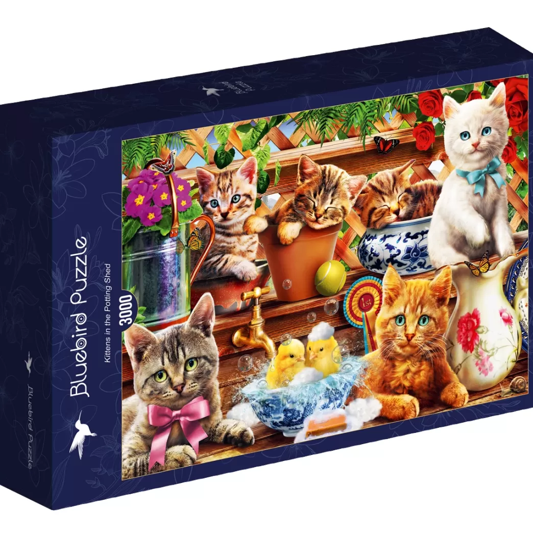 Bluebird Kattenpuzzels>: Kittens In The Potting Shed (3000) Kattenpuzzel