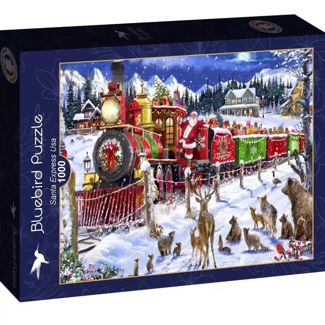 Bluebird Treinpuzzels>: Santa Express Usa (1000) Kerstpuzzel
