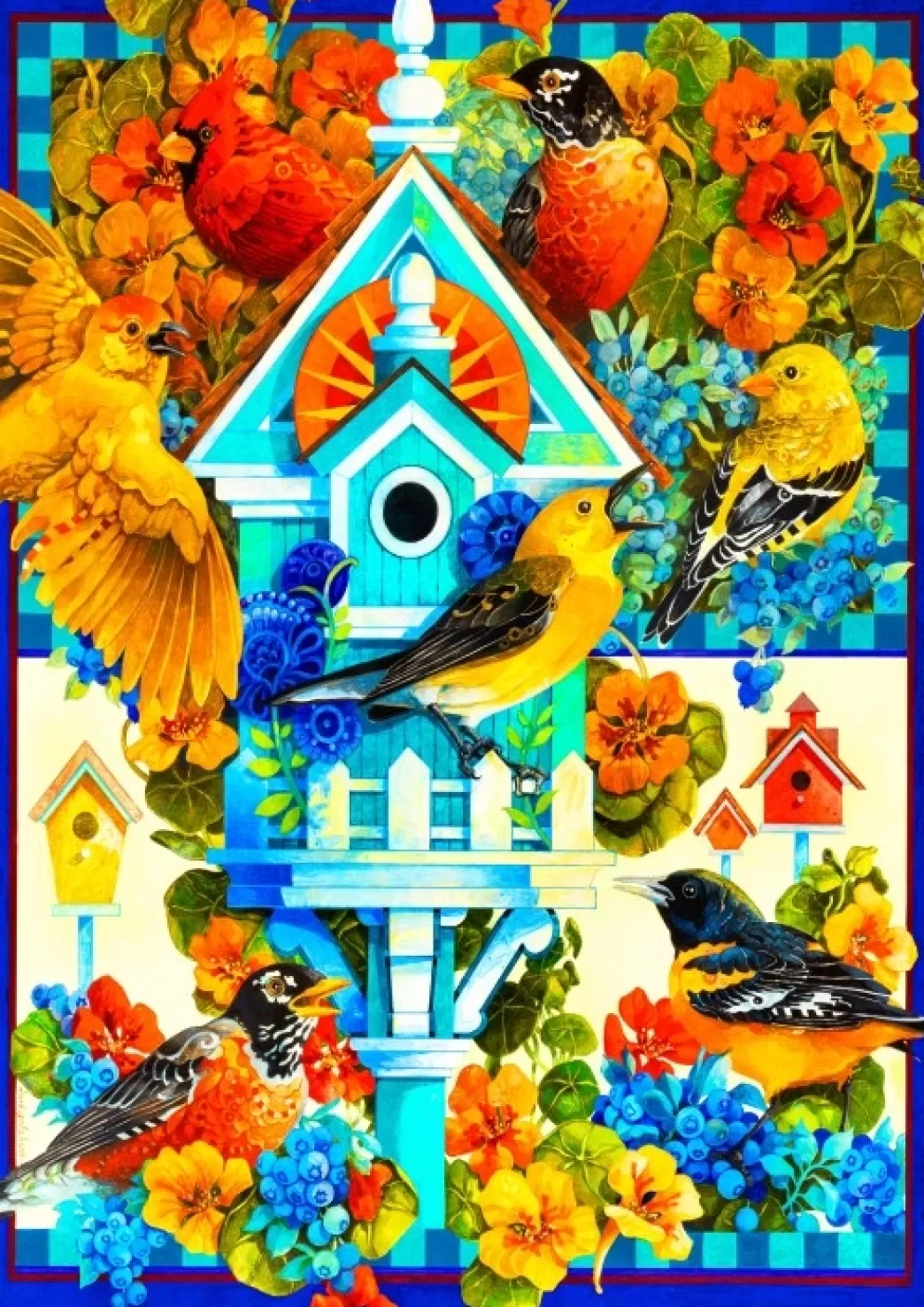 Bluebird Vogelpuzzels>: The Avian Sanctuary (1000) Verticale Puzzel