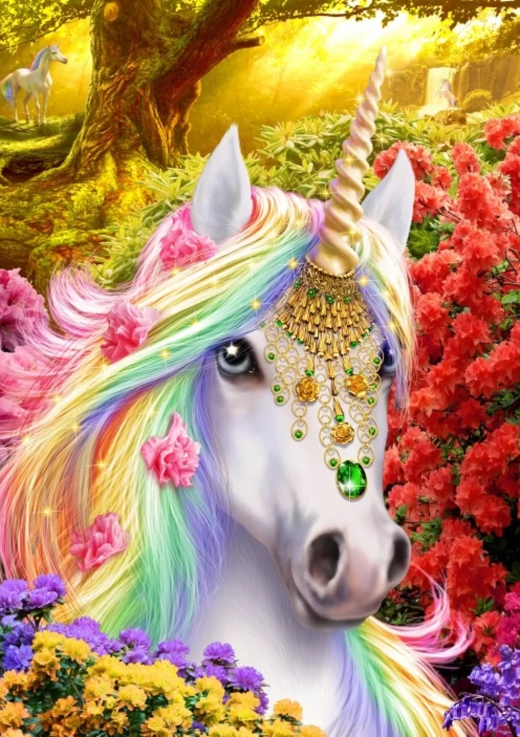 Bluebird Fantasy Puzzels>: Unicorn (1000) Verticale Puzzel