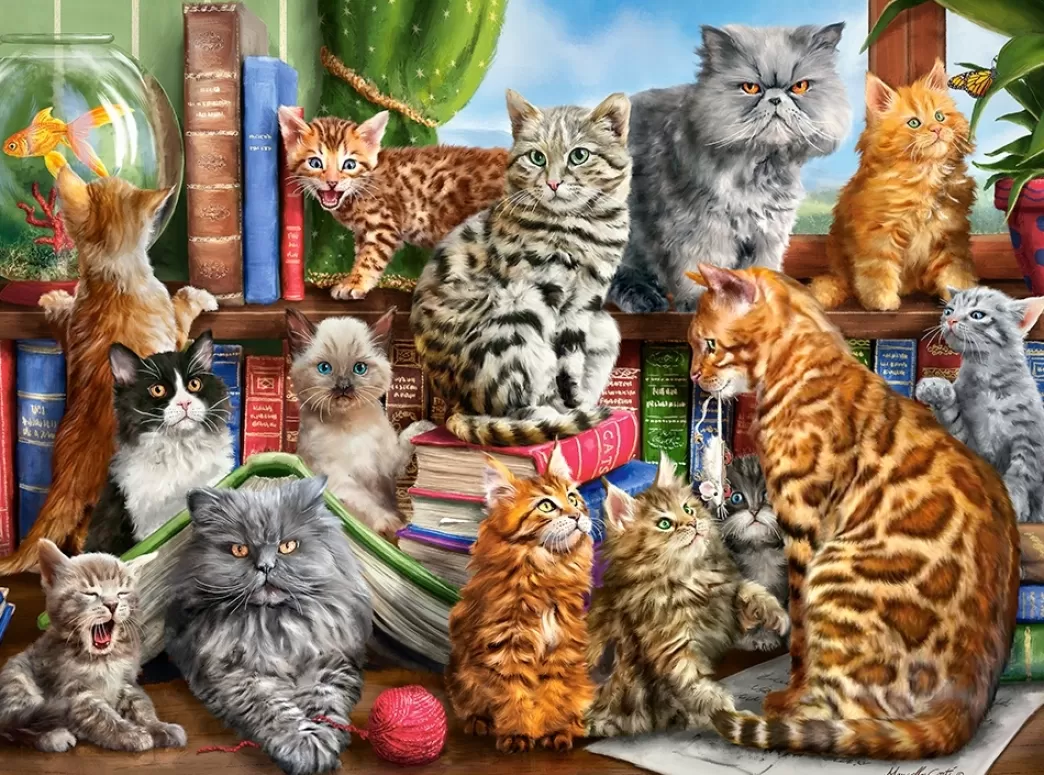 Castorland Kattenpuzzels>: House Of Cats (2000) Kattenpuzzel