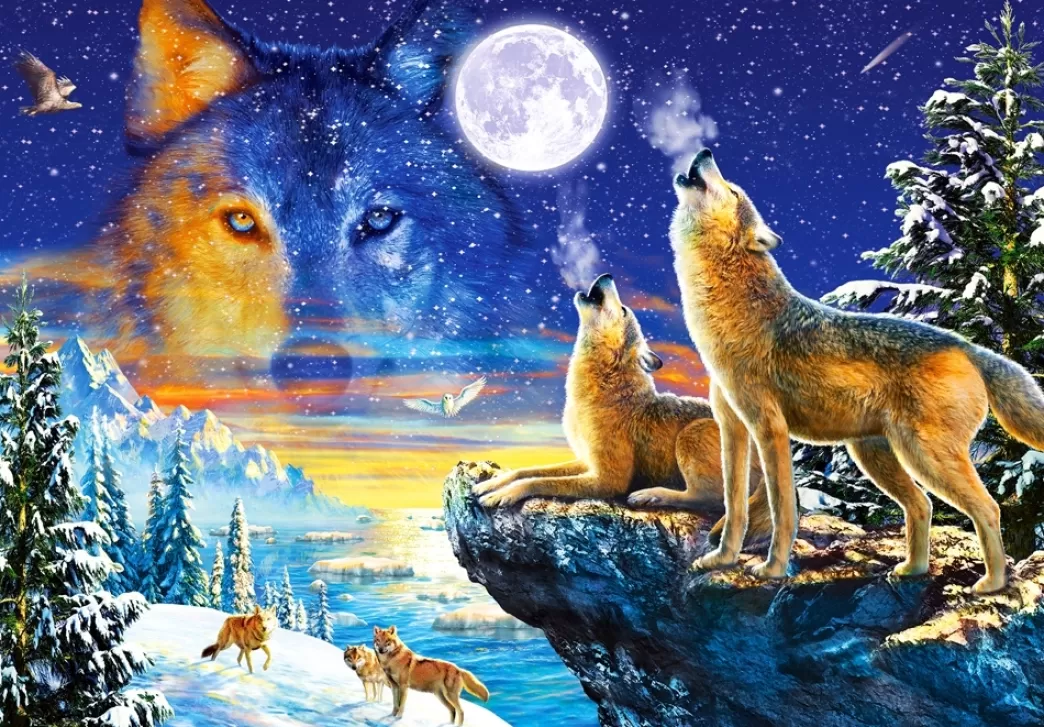 Castorland Wolvenpuzzels>: Howling Wolves (1000) Wolvenpuzzel