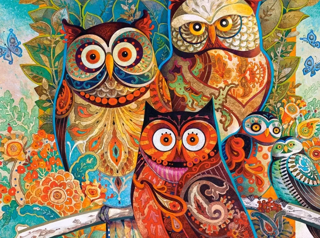 Castorland Vogelpuzzels>: Owls (2000) Uilenpuzzel