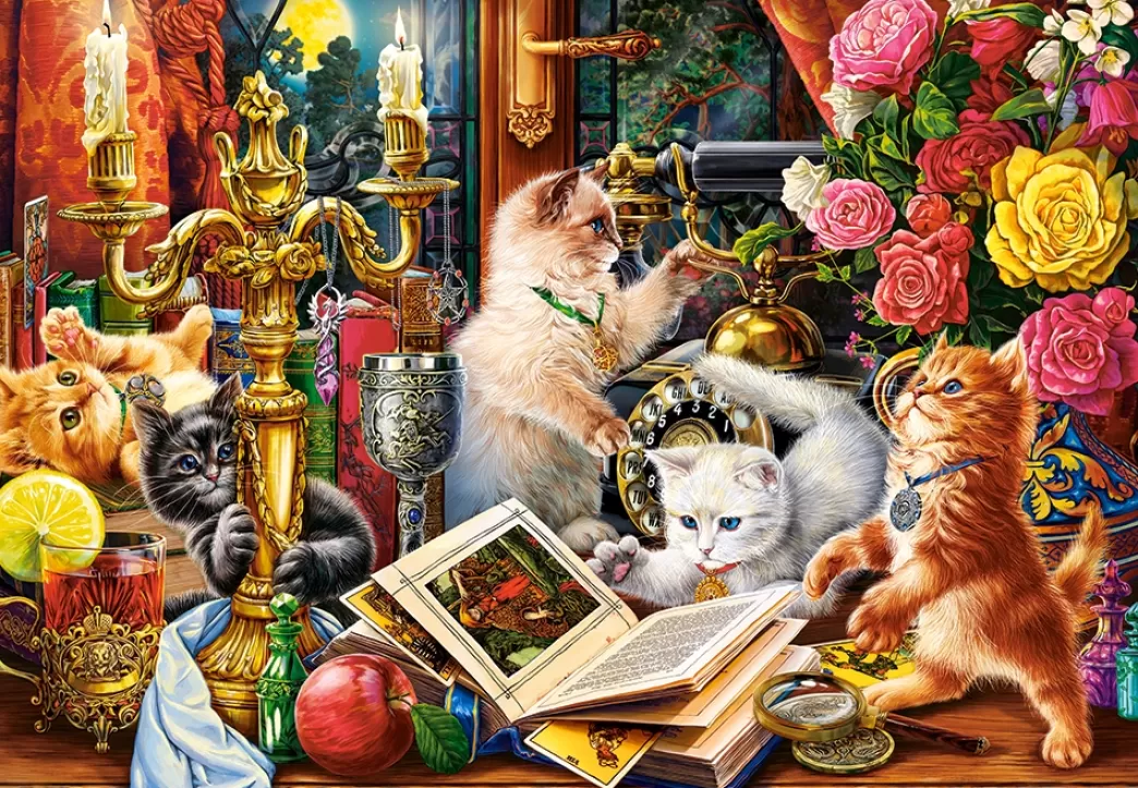 Castorland Kattenpuzzels>: Wizard Kittens (1000) Kattenpuzzel