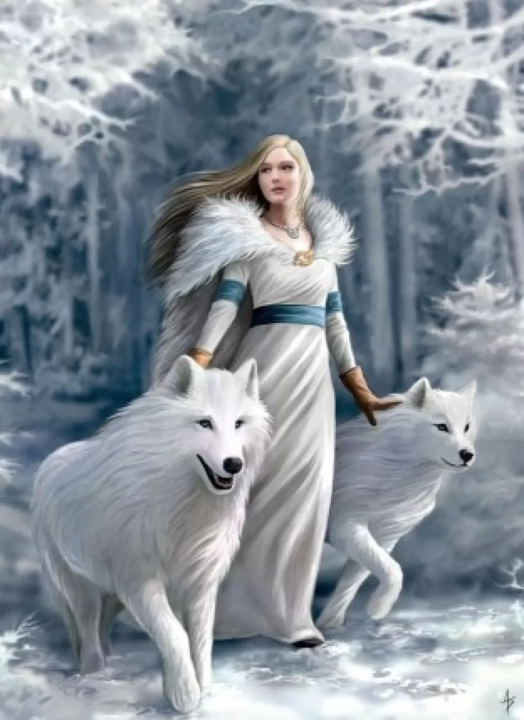 Clementoni Wolvenpuzzels>: Anne Stokes - Winter Guardians (1000) Verticale Puzzel