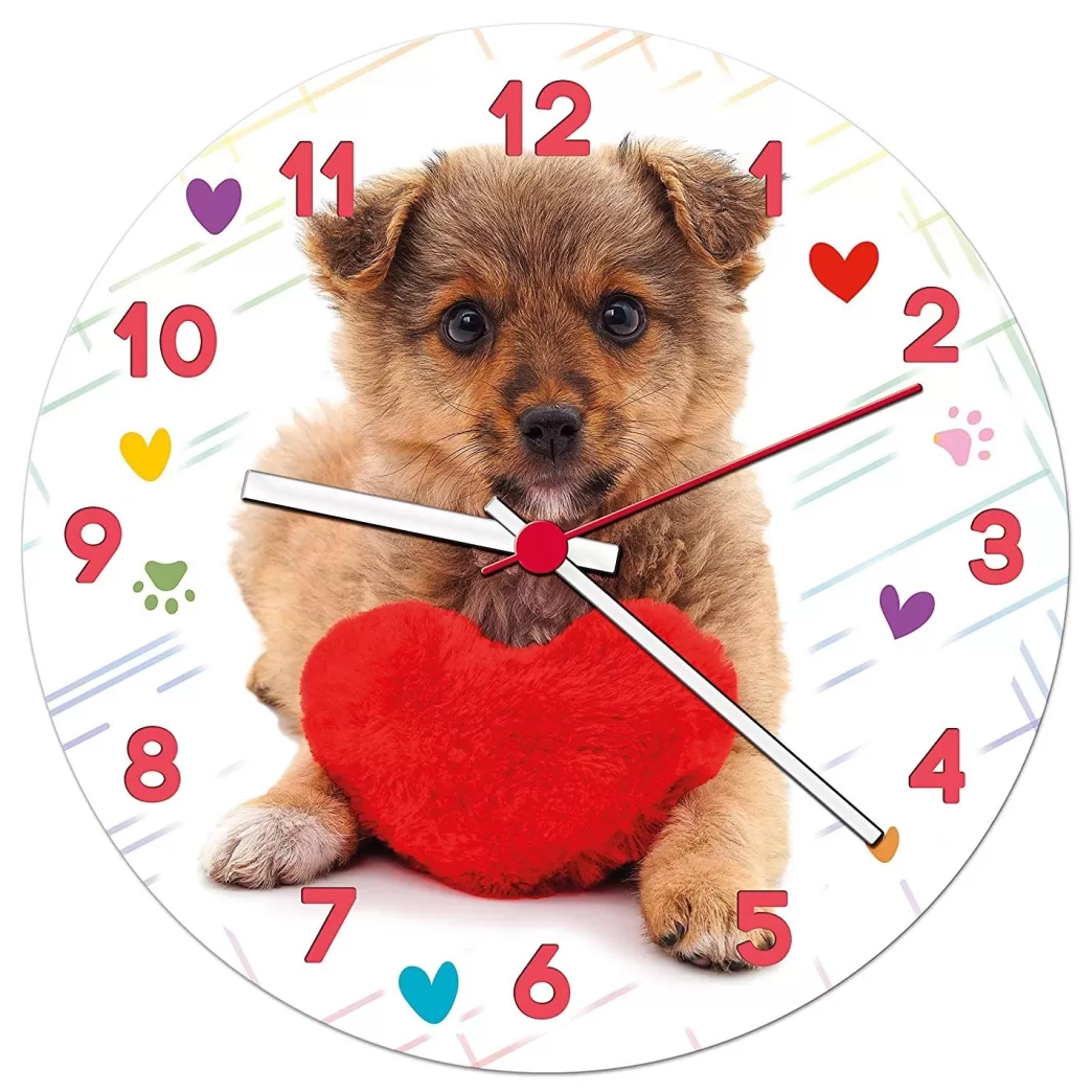 Clementoni Puzzel Klokken>: Puzzle Clock - Puppy (96) Kinderpuzzel