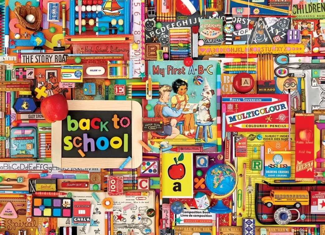 Cobble Hill Collage Puzzels>: Back To School (1000) Legpuzzel