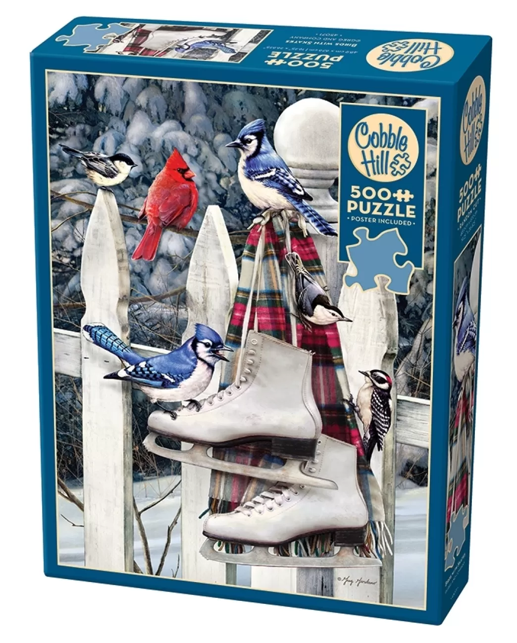 Cobble Hill Vogelpuzzels>: Birds With Skates (500Xl) Verticale Puzzel