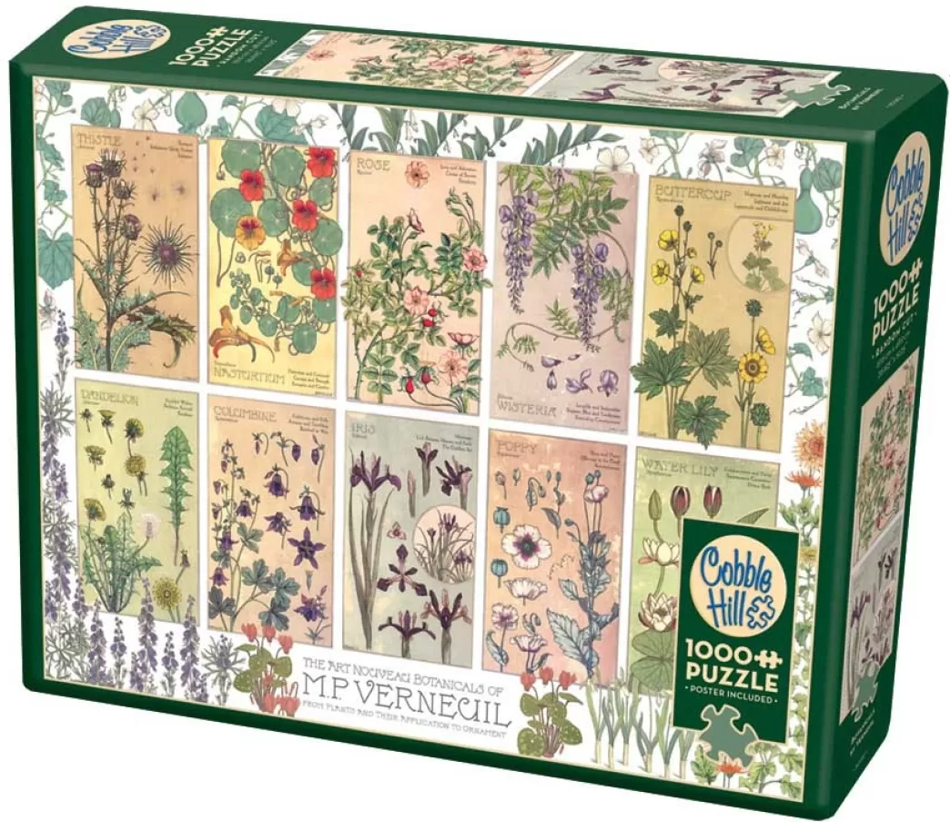 Cobble Hill Collage Puzzels>: Botanicals By Verneuil (1000) Legpuzzel