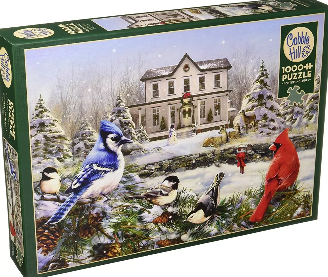 Cobble Hill Vogelpuzzels>: Country House Birds (1000) Winterpuzzel