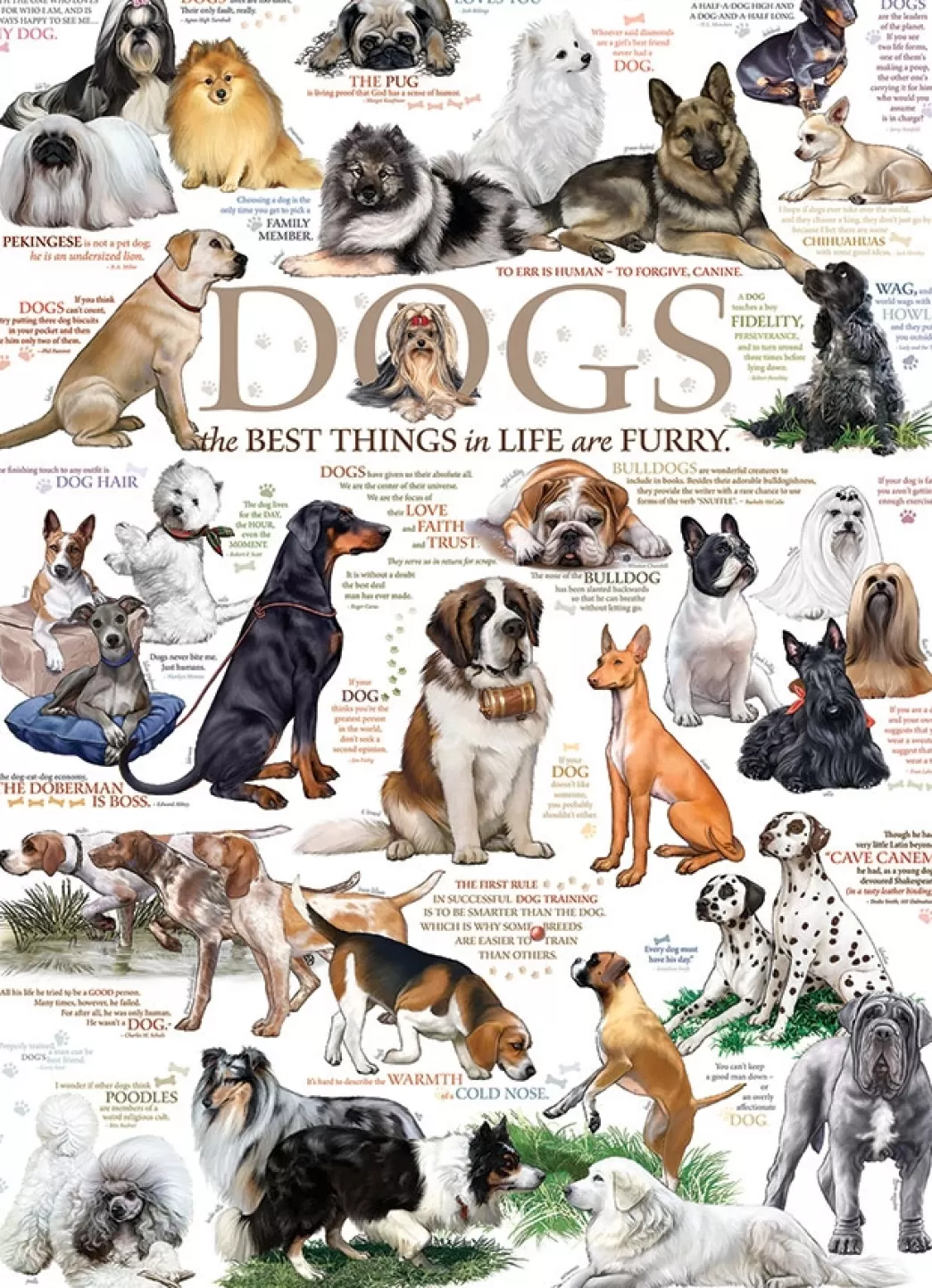 Cobble Hill Hondenpuzzels>: Dogs Quotes (1000) Verticale Legpuzzel