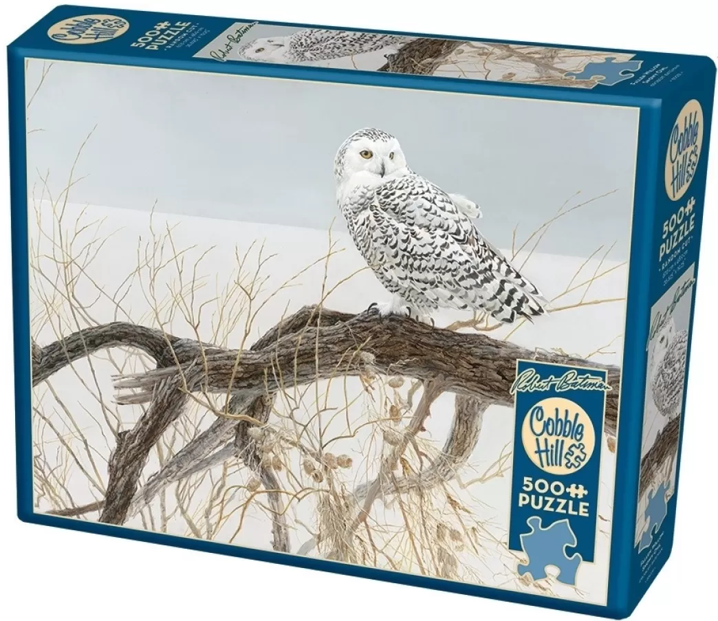 Cobble Hill Vogelpuzzels>: Fallen Willow - Snowy Owl (500Xl) Kerstpuzzel
