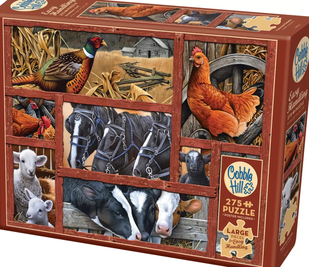 Cobble Hill Collage Puzzels>: Farmyard Friends - Easy Handling (275Xxl) Legpuzzel