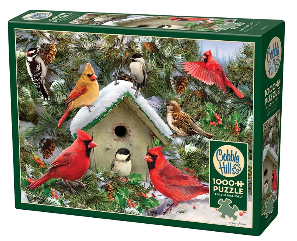 Cobble Hill Vogelpuzzels>: Festive Feast (1000) Kerstpuzzel