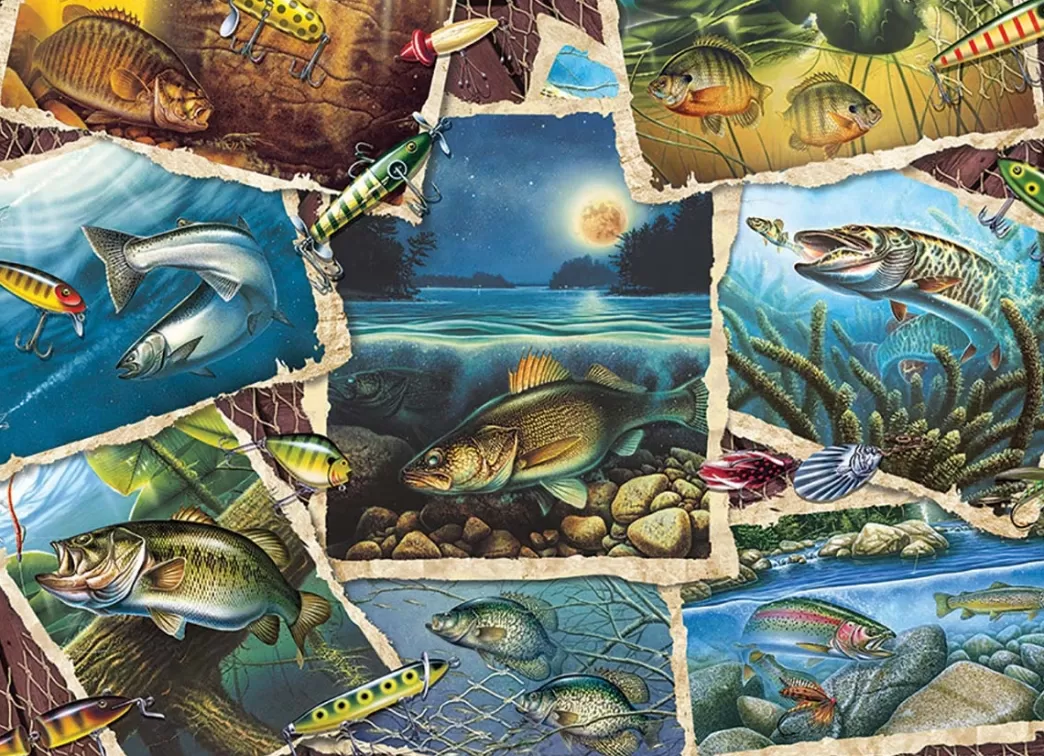 Cobble Hill Collage Puzzels>: Fish Pics (1000) Legpuzzel