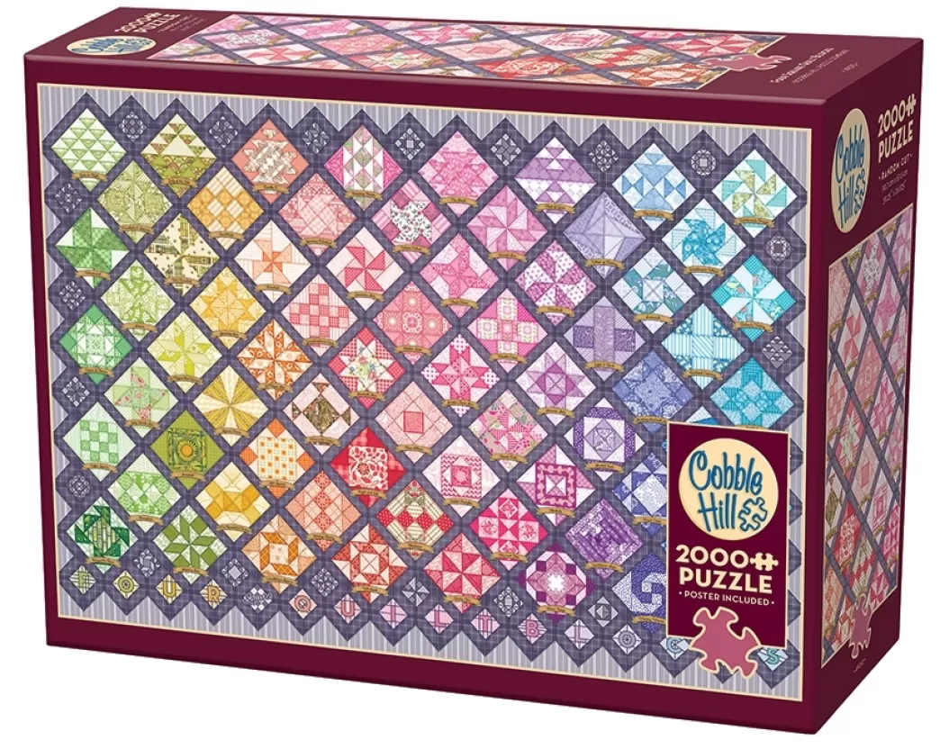 Cobble Hill Collage Puzzels>: Four Square Quilt Blocks (2000) Legpuzzel