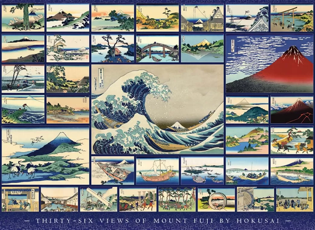 Cobble Hill Collage Puzzels>: Hokusai (1000) Kunstpuzzel