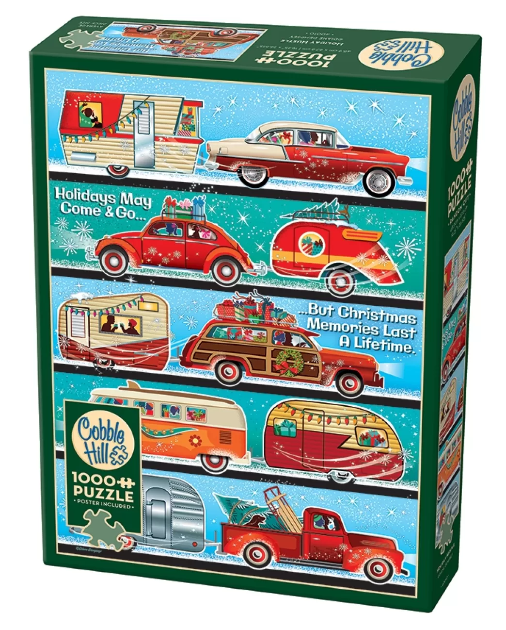 Cobble Hill Collage Puzzels>: Holiday Hustle (1000) Verticale Puzzel