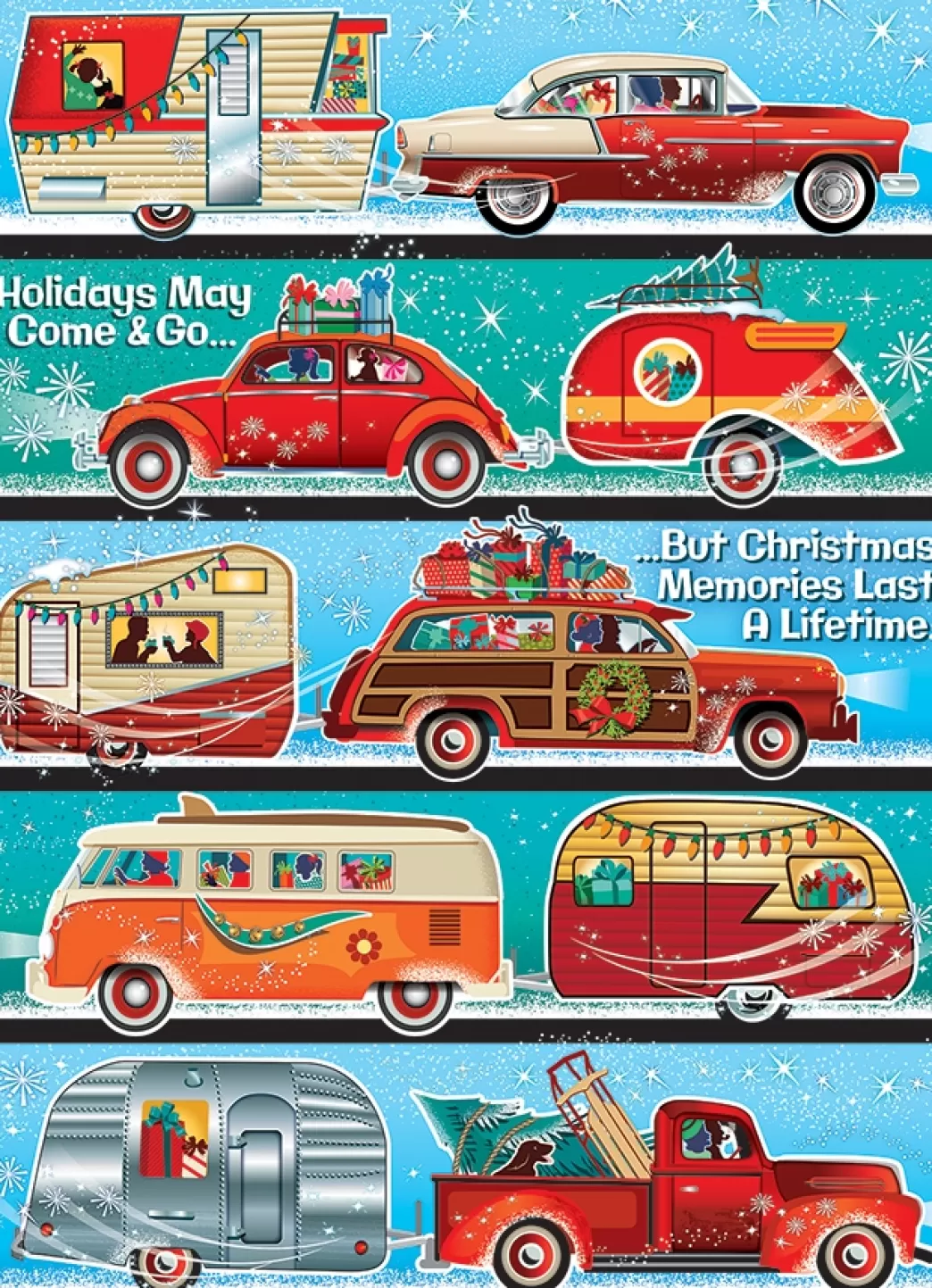 Cobble Hill Collage Puzzels>: Holiday Hustle (1000) Verticale Puzzel