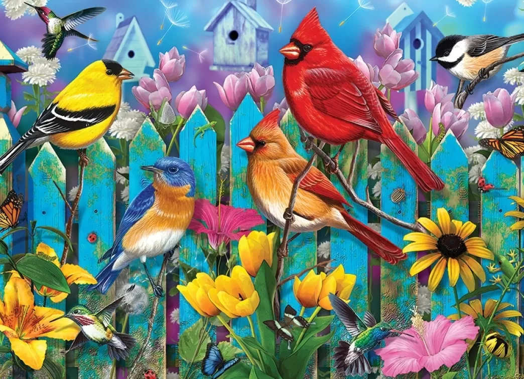 Cobble Hill Vogelpuzzels>: On The Fence (500Xl) Vogelpuzzel