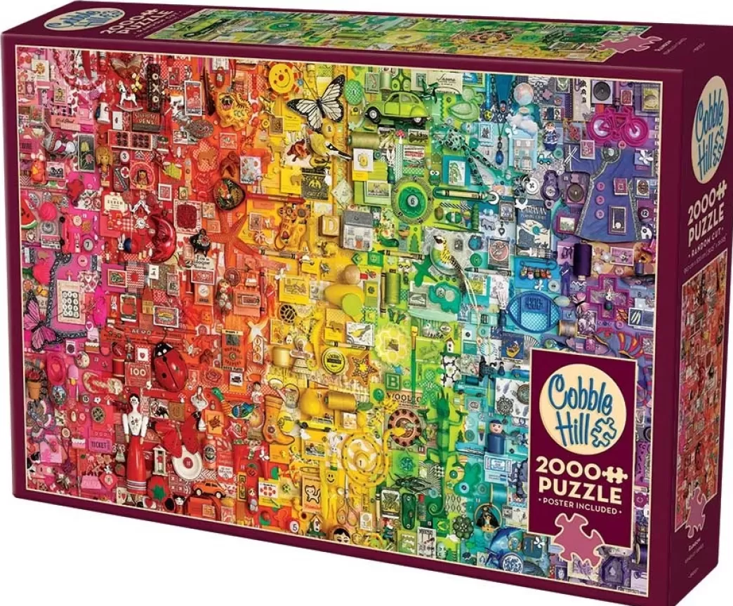 Cobble Hill Collage Puzzels>: Rainbow - Shelley Davies (2000) Legpuzzel