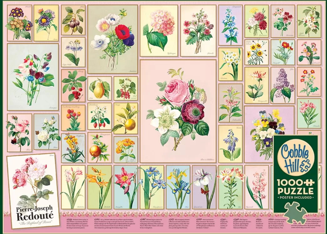 Cobble Hill Collage Puzzels>: Redoute (1000) Bloemenpuzzel