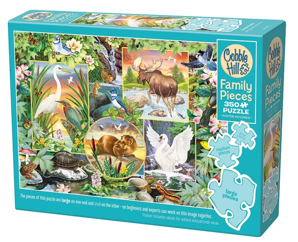 Cobble Hill Collage Puzzels>: River Magic (350Xl) Family Puzzel