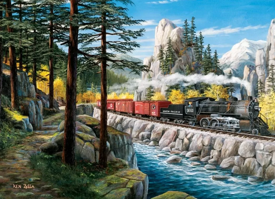 Cobble Hill Treinpuzzels>: Rounding The Horn (1000) Treinpuzzel