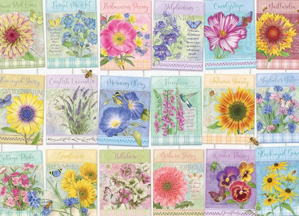 Cobble Hill Collage Puzzels>: Seed Packets (500Xl) Legpuzzel