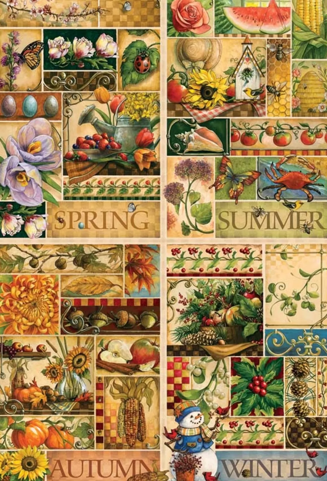 Cobble Hill Collage Puzzels>: The Four Seasons (2000) Verticale Puzzel