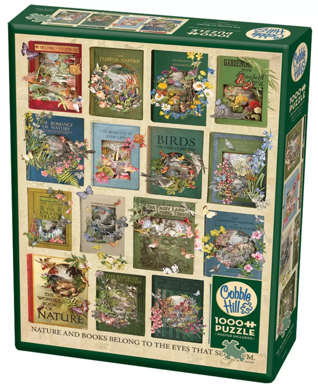 Cobble Hill Collage Puzzels>: The Nature Of Books (1000) Verticale Puzzel