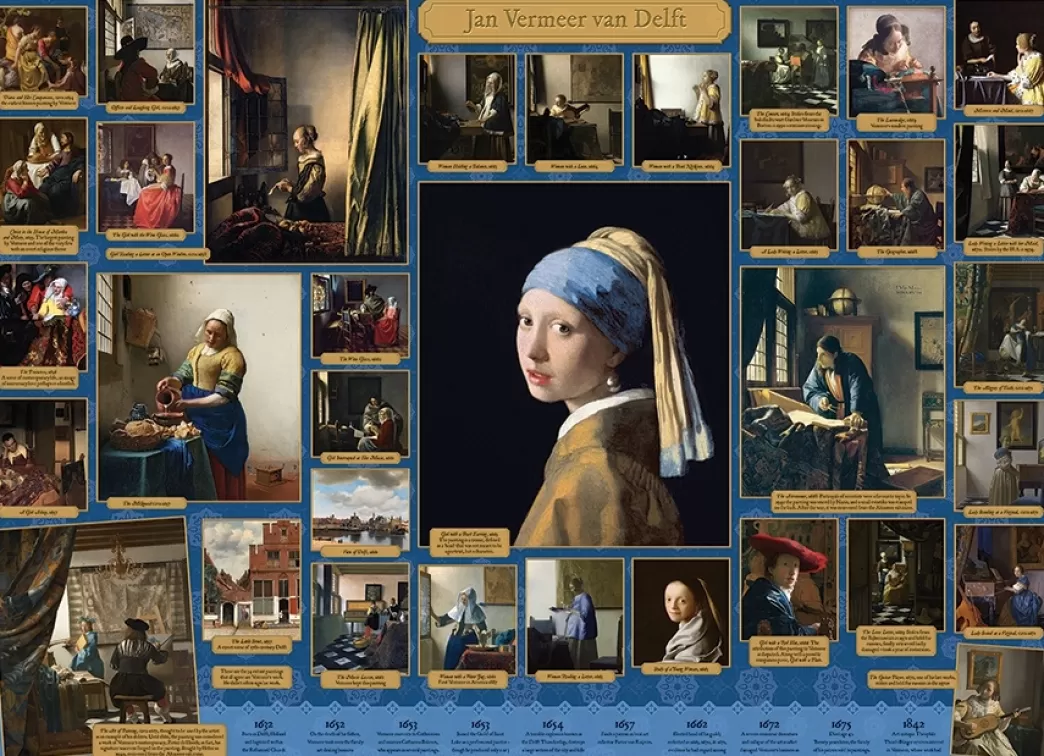 Cobble Hill Collage Puzzels>: Vermeer (1000) Kunstpuzzel