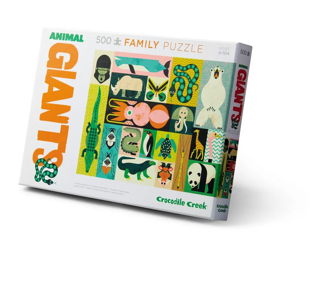 Crocodile Creek Collage Puzzels>: Animal Giants (500) Legpuzzel