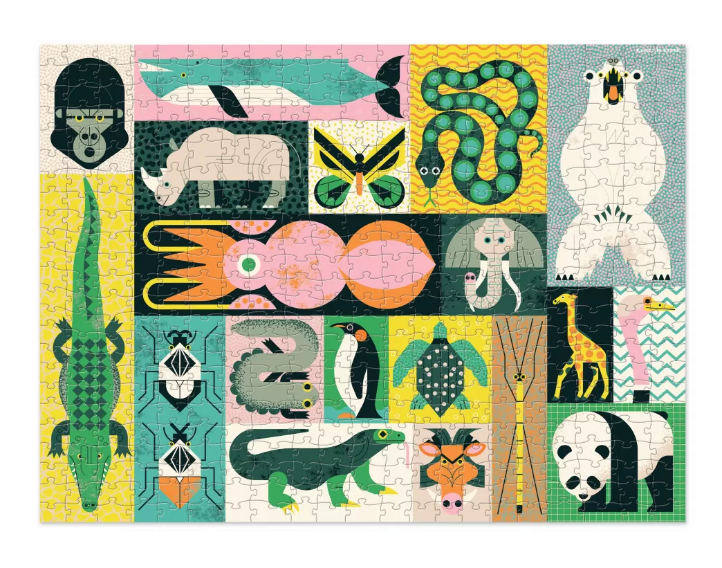 Crocodile Creek Collage Puzzels>: Animal Giants (500) Legpuzzel