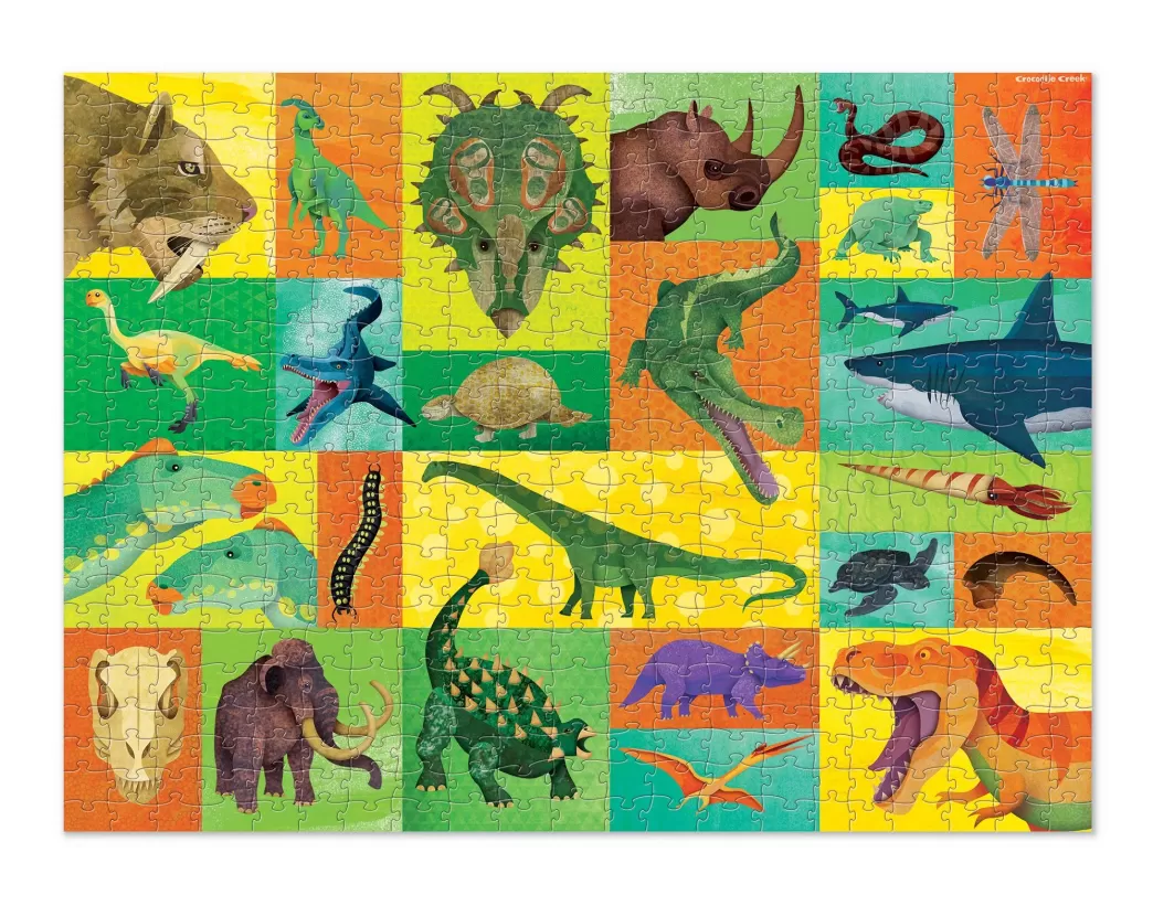 Crocodile Creek Collage Puzzels>: Prehistoric Giants (500) Legpuzzel